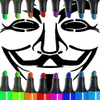 Coloriage de masque anonyme