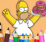 Livre de coloriage : Donut Simpson